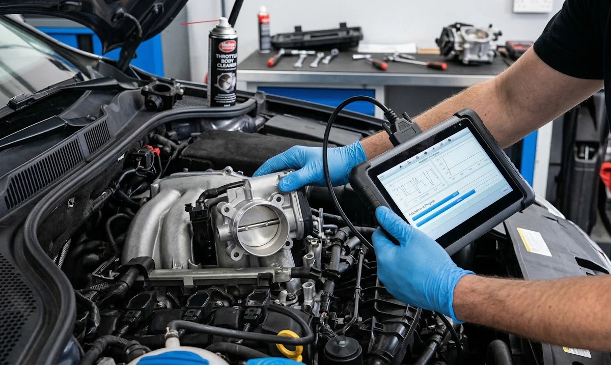 Adaptacja przepustnicy po czyszczeniu z uniwersalnym interfejsem