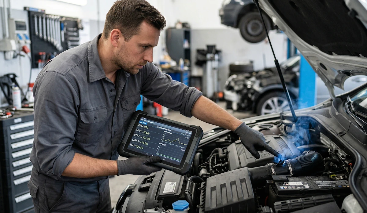 Odczytywanie parametrów bieżących z OBD-II – jak zdiagnozować lewe powietrze?