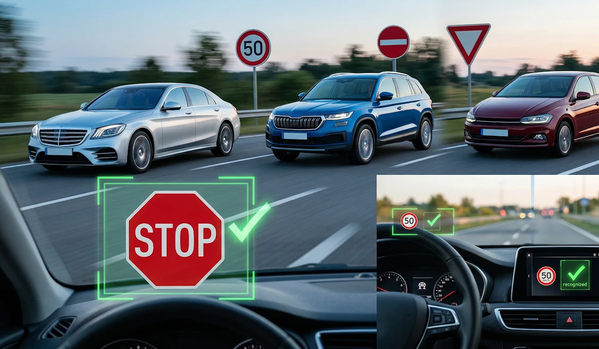 Rozpoznawanie znaków drogowych w autach różnych marek – test skuteczności