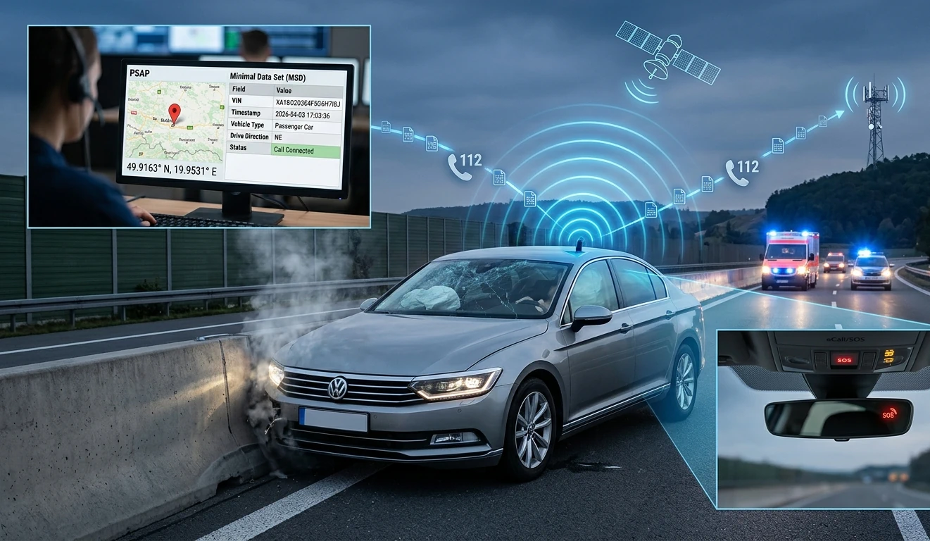 System eCall w nowych autach – jak działa automatyczne powiadamianie o wypadku?