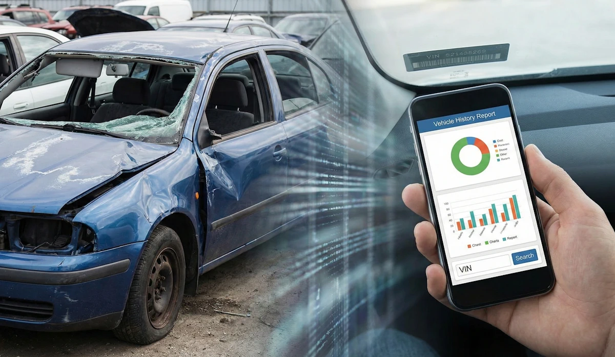 Wypadkowa przeszłość auta? Jak rozpoznać szkodę całkowitą i powypadkową historię po VIN?